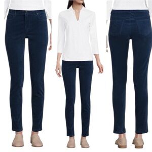 J. McLAUGHLIN Watson Slim 5-Pocket Stretch Blue Velvet Pants Size 12
